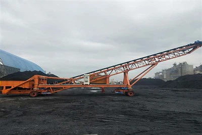 Mobilny wózek widłowy rozładowczy